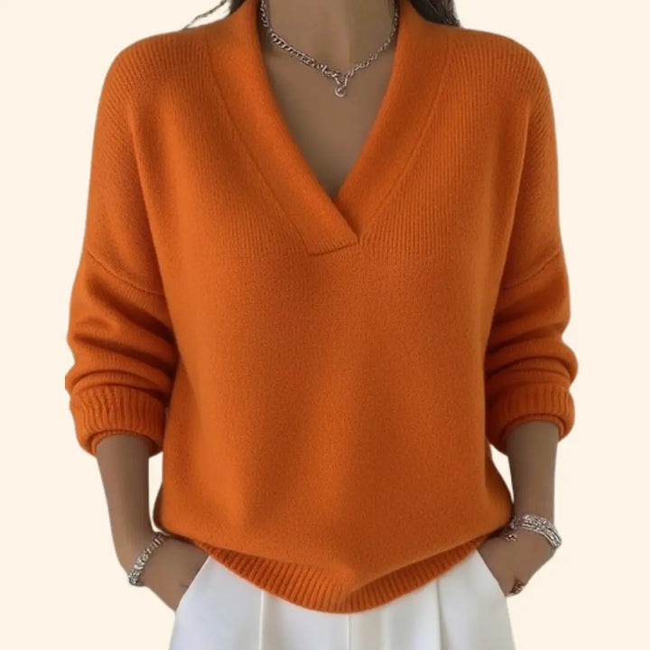 Ella | Women’s Elegant V Neck Casual Jumper