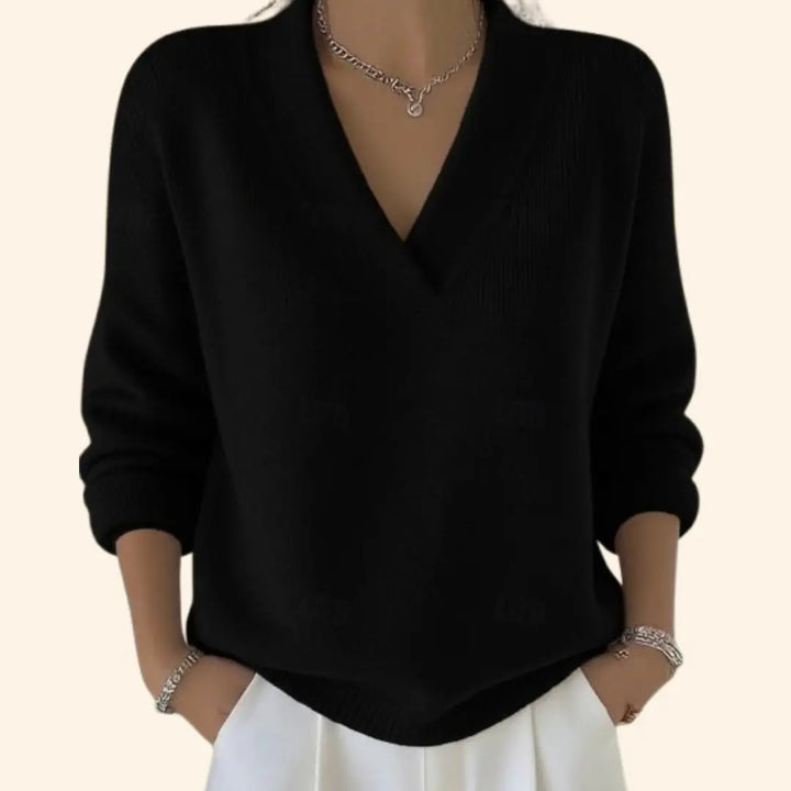 Ella | Women’s Elegant V Neck Casual Jumper
