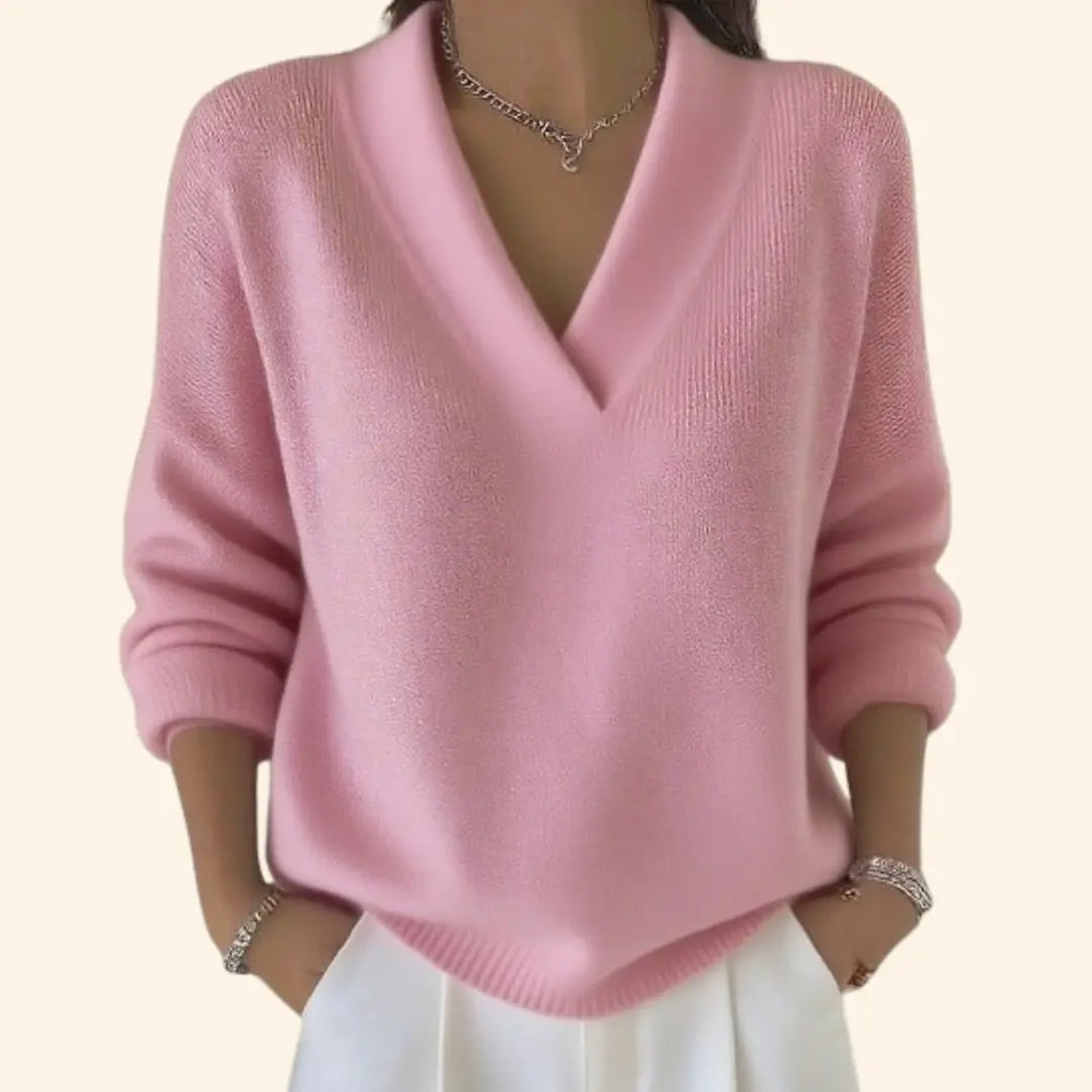 Ella | Women’s Elegant V Neck Casual Jumper