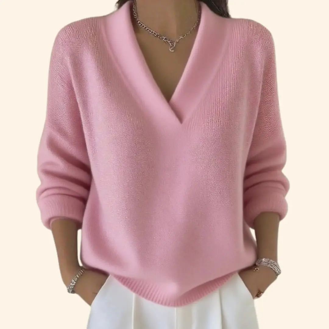 Ella | Women’s Elegant V Neck Casual Jumper