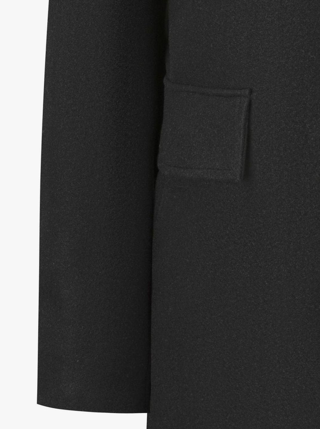 Men's Single-Breasted Wool Coat Tailored Overcoat, Dark Grey