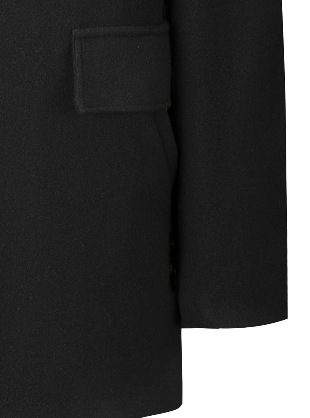 Men's Single-Breasted Wool Coat Tailored Overcoat, Dark Grey